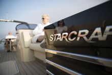 Starcraft Pontoon SX 25 DC side panel lower angle view